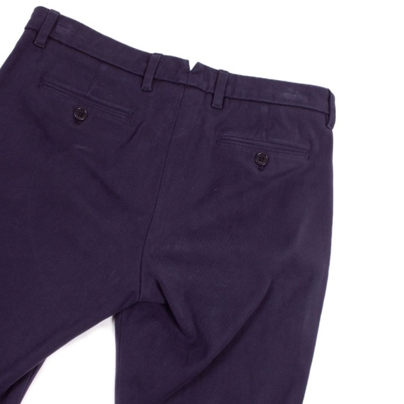 LORO PIANA Navy Cotton Blend Classic Pants Size 42 - Picture 4 of 7